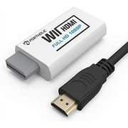 Wii to HDMI Converter , PORTHOLIC 1080P Wii2HMDI Adapter with Cable for Nintendo Wii, Wii U, HDTV, Monitor