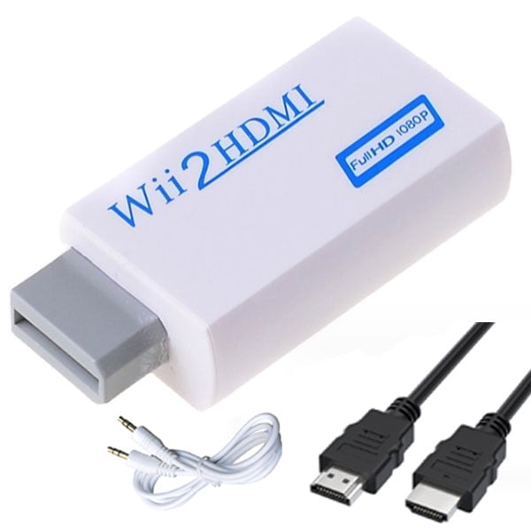 Wii to HDMI Wii 2 HDMI Full HD Portable Converter Adapter 3.5mm Audio