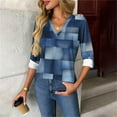 thumbnail image 1 of Flannel Shirt Women Plaid Print Oversized Button Down Long Sleeve Blouses with Pockets Casual Collared Flannel Shirts for Women S-2XL, 1 of 7
