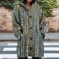 thumbnail image 1 of Wiicoznt Plus Size Hooded Jackets for Women Button Up Printed Long Sleeve Jackets with Pockets Fahion Casual Loose Coats for Holiday, 1 of 5