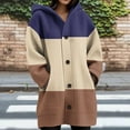 thumbnail image 1 of Wiicoznt Plus Size Hooded Jackets for Women Button Up Printed Long Sleeve Jackets with Pockets Fahion Casual Loose Coats for Holiday, 1 of 5