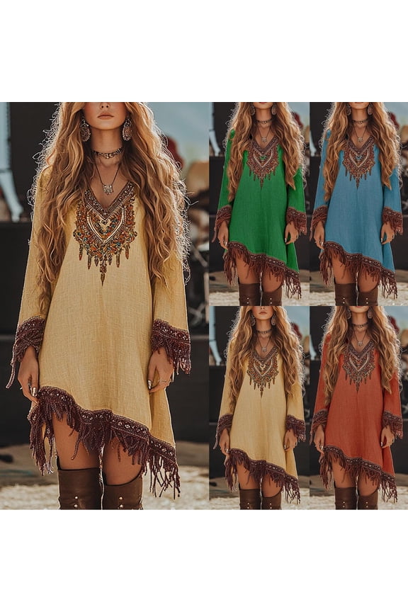 Women Dresses Boho Sleeveless Print High Waist Deep V Neck Maxi Dresses Casual Flowy Beach Party Dresses for Holiday