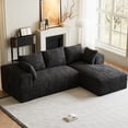 thumbnail image 1 of Wiilayok 107" Cloud Sectional Couch with L-Shape Chaise,Modern Modular Sofa with Deep Seat, Comfy Boneless Upholstered Couches for Living Room Bedroom,Dark Gray, 1 of 10