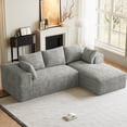 thumbnail image 1 of Wiilayok 107" Cloud Sectional Couch with L-Shape Chaise,Modern Modular Sofa with Deep Seat, Comfy Boneless Upholstered Couches for Living Room Bedroom,Gray, 1 of 10