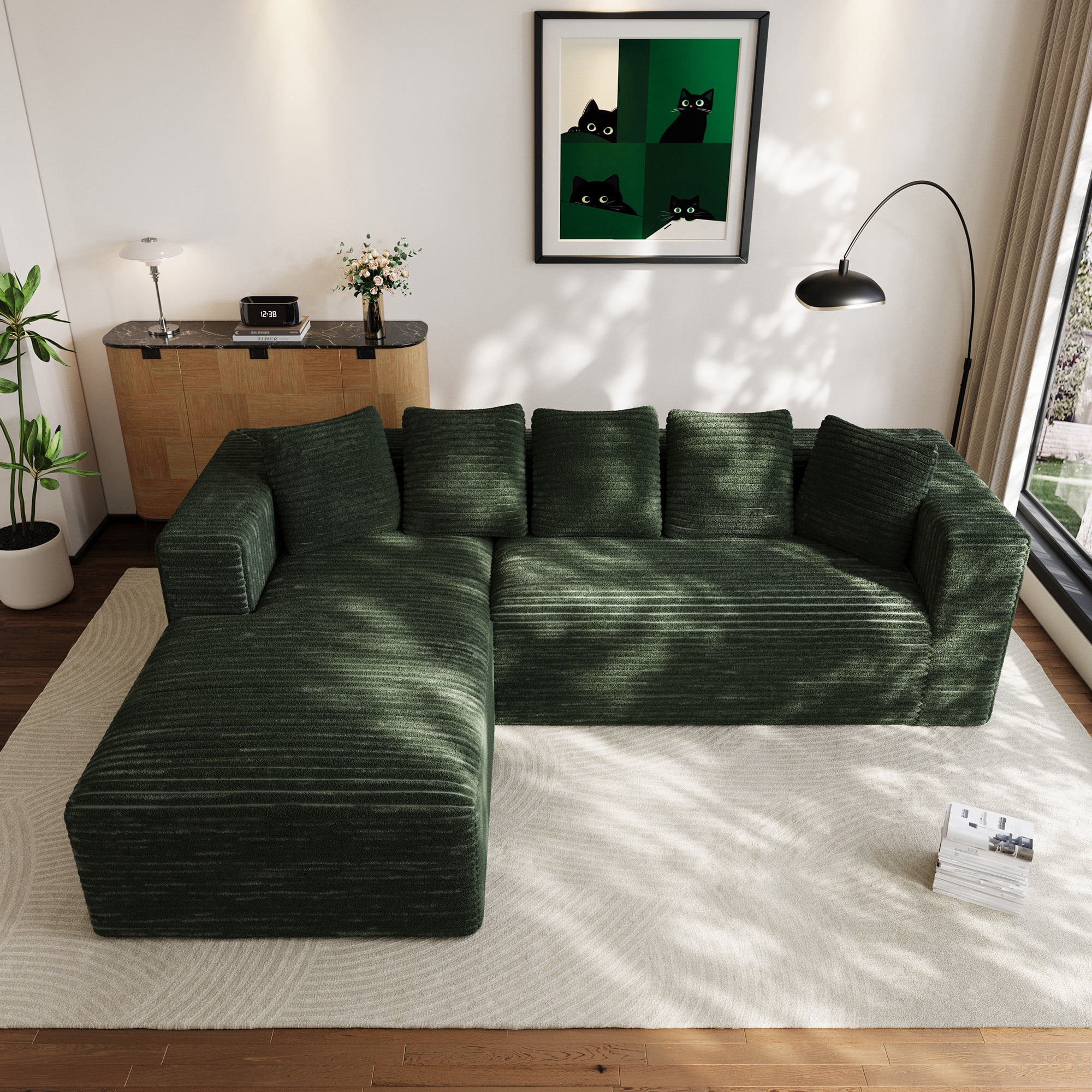 Wiilayok Modular Cloud Sectional Couch,107" L Shaped Sectional Sofa