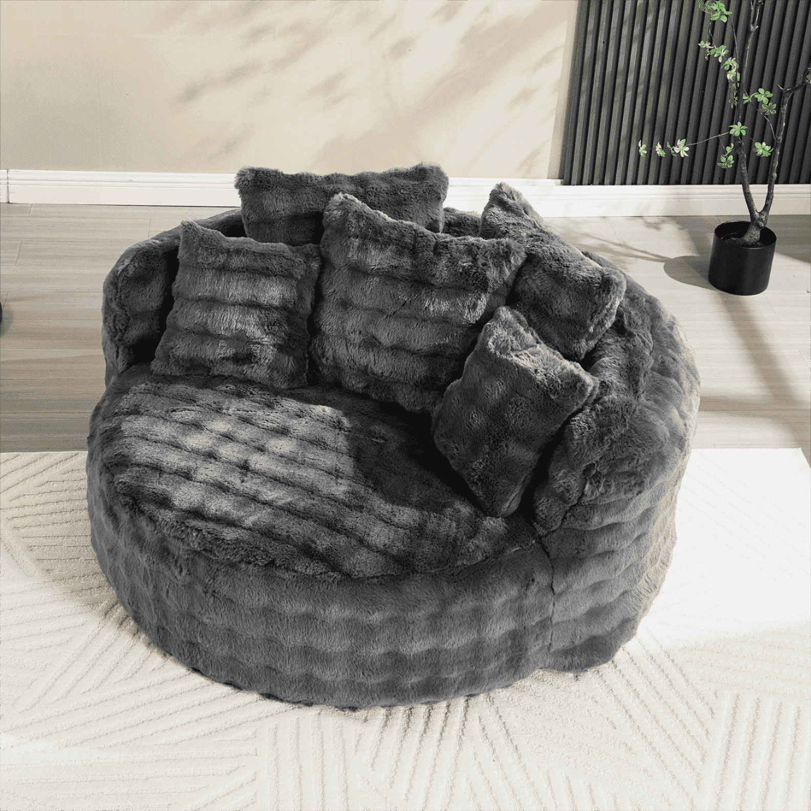 Wiilayok 58'' Oversized Chaise Lounge Chair Indoor,Thickened Backrest Sleeper Sofa Couch with Soft Pillows for Living Room, Gray - Walmart.com
