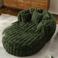 thumbnail image 1 of Wiilayok Oversized Accent Chair,55" W Faux Fur Armchair Comfy Reading Chair with Ottoman for Living Room, Bedroom,Green, 1 of 9