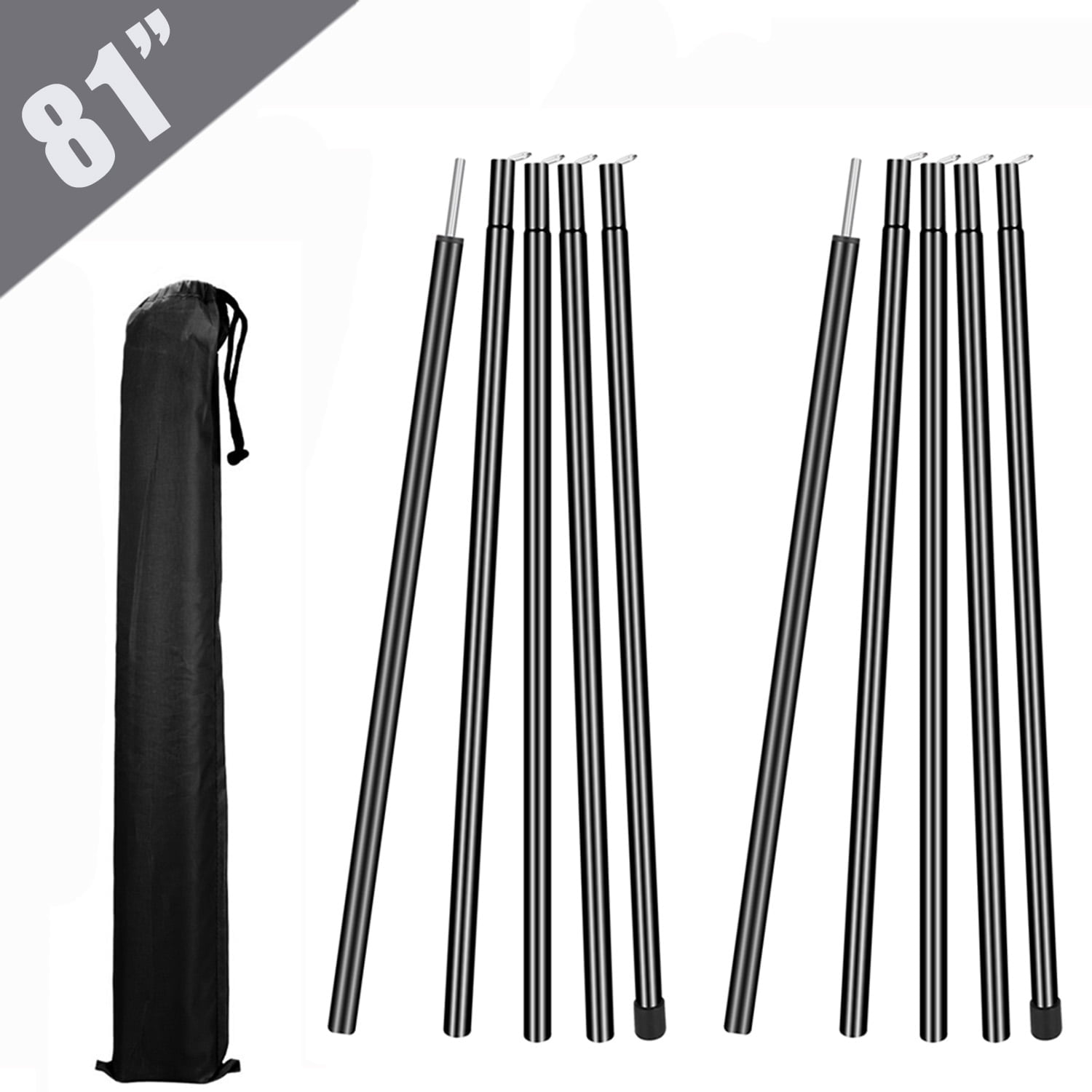Wiipahome 2 Pcs Tent Pole 81 Inches ,Telescopic Adjustable Length Poles ...