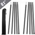thumbnail image 1 of Wiipahome 2 Pcs Tent Pole 81 Inches ,Telescopic Adjustable Length Poles for Camping ,Canopy ,Awning ,Shelter ,Hiking ,Steel Materials ,Black, 1 of 9