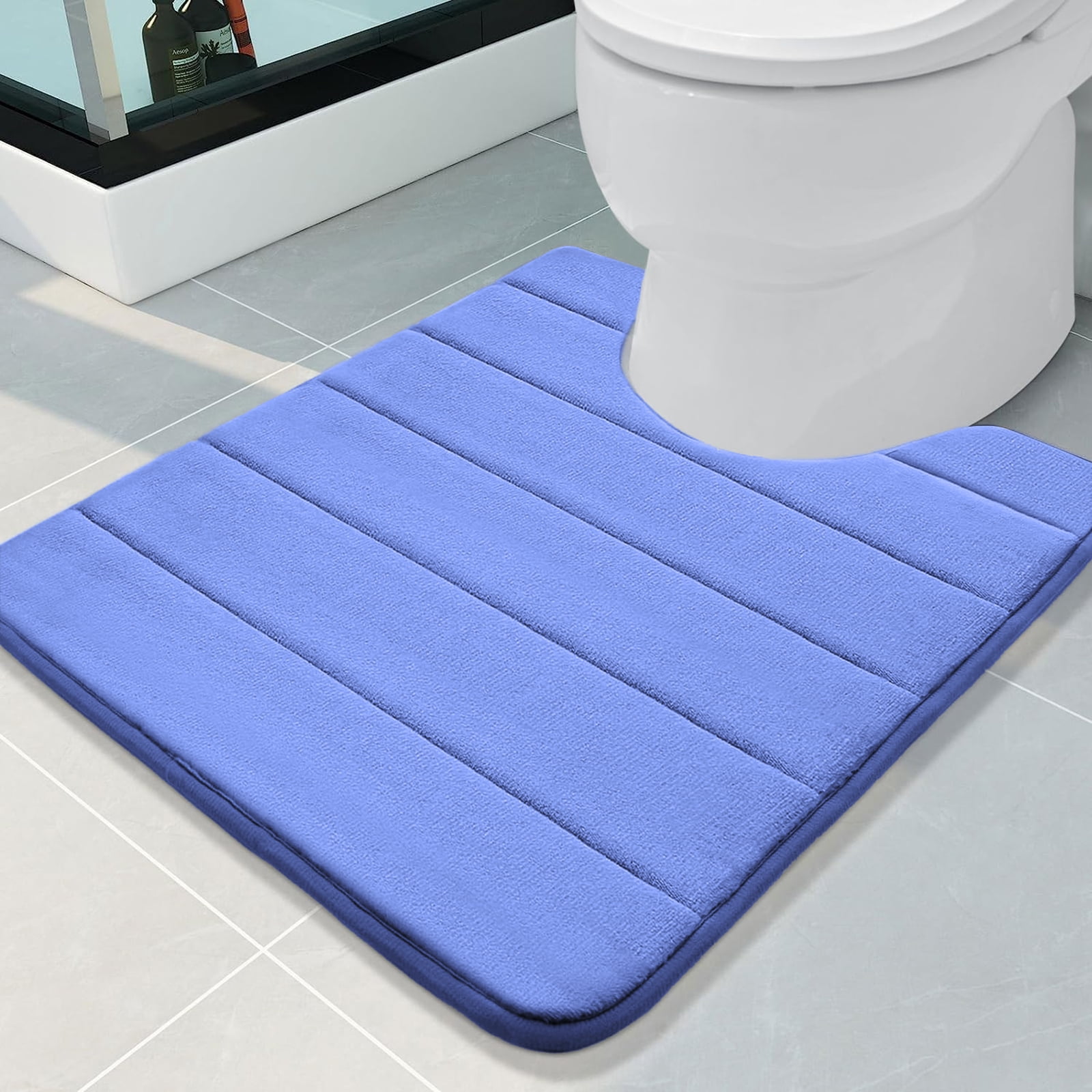 Wiipara Thick & Plush Bath Rug, Blue, Memory Foam, 24"x20" - Walmart.com