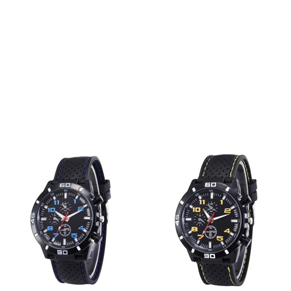 Wijhcboe 2 Pack Men's Watch for Seniors Mens Watch Frosted Leather Strap Talking Watch Suitable For Men's Student Watch Straps for Women Leisure Trend Sports Wind up Wrist Watches Small Womens Watch