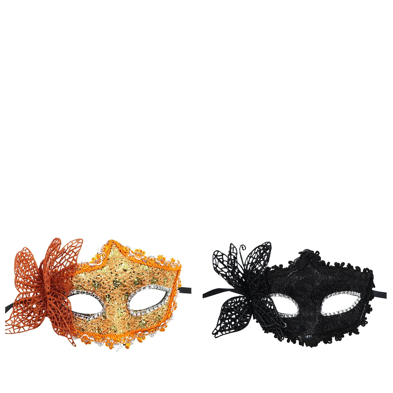 Wijhcboe 2 Pack Women Rave Mask Makeup Dance Face Guard Party Favors ...