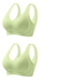 thumbnail image 1 of Wijhcboe 2 Pack Women's Ice Silk Seamless Bra Thin Soft Support Breathable Comfortable Lightweight Wireless Everyday TShirt, 1 of 4