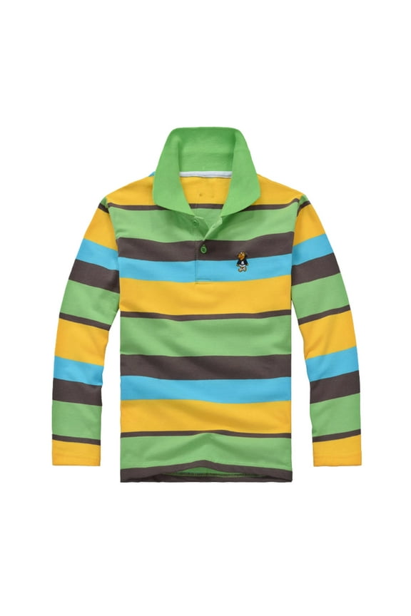 Kids Boys Girls Long Boys Shirts Size Medium Sleeve Fashion Casual Striped Fruit of The Look Top Shirt Button Closure Fashion Top Shirt Comfortable & Soft Fabric Size