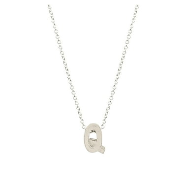 Wijhcboe Silver initial Diamond Necklace for Women Necklaces for Women Gold Filled Layered Silver Necklaces for Women A Z 26 Alphabet initial Necklaces for Teen Jewelry
