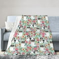 thumbnail image 1 of Wijzvio Biewer Terrier Dogs Flower Floral Throw Blanket Soft Fuzzy Fleece Blanket For Couch Bed Living Room Decoration 50"X40", 1 of 9
