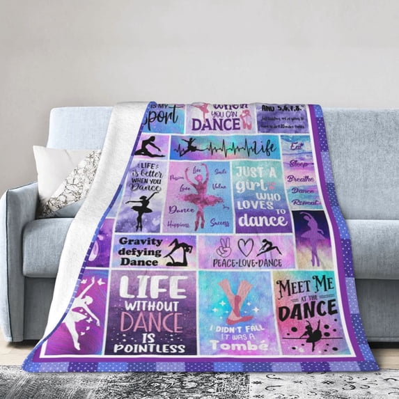 Wijzvio To Ballet Lovers Throw Blanket Soft Fuzzy Fleece Blanket For Couch Bed Living Room Decoration 80"X60"