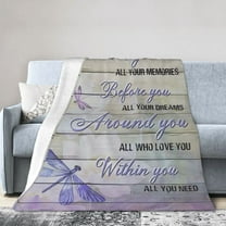 Wijzvio Dragonfly Throw Blanket Soft Fuzzy Fleece Blanket For Couch Bed Living Room Decoration 40"X30"