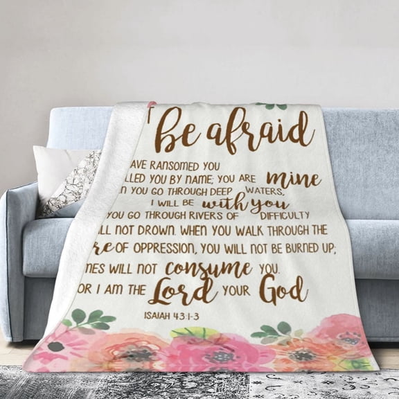 Wijzvio Encouragement And Prayer Throw Blanket Soft Fuzzy Fleece Blanket For Couch Bed Living Room Decoration 60"X50"