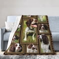 thumbnail image 1 of Wijzvio English Springer Spaniel Dog Throw Blanket Soft Fuzzy Fleece Blanket For Couch Bed Living Room Decoration 50"X40", 1 of 9