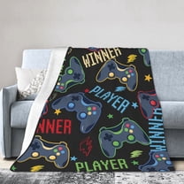 Wijzvio Gaming Throw Blanket Soft Fuzzy Fleece Blanket For Couch Bed Living Room Decoration 40"X30"