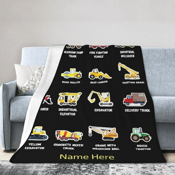 Wijzvio Gift For Toddler Kid Car Lover Throw Blanket Soft Fuzzy Fleece Blanket For Couch Bed Living Room Decoration 50"X40"