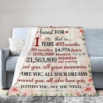 Wijzvio Gifts For 41th Birthday Throw Blanket Soft Fuzzy Fleece Blanket For Couch Bed Living Room Decoration 40"X30"