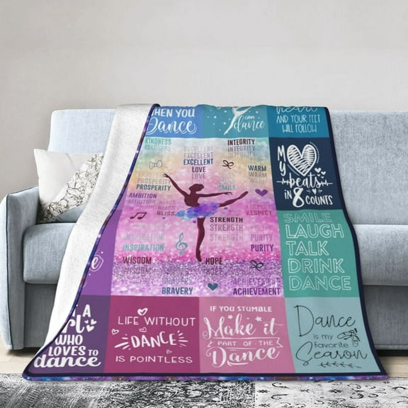 Wijzvio Gifts For Dance Lover Throw Blanket Soft Fuzzy Fleece Blanket For Couch Bed Living Room Decoration 40"X30"