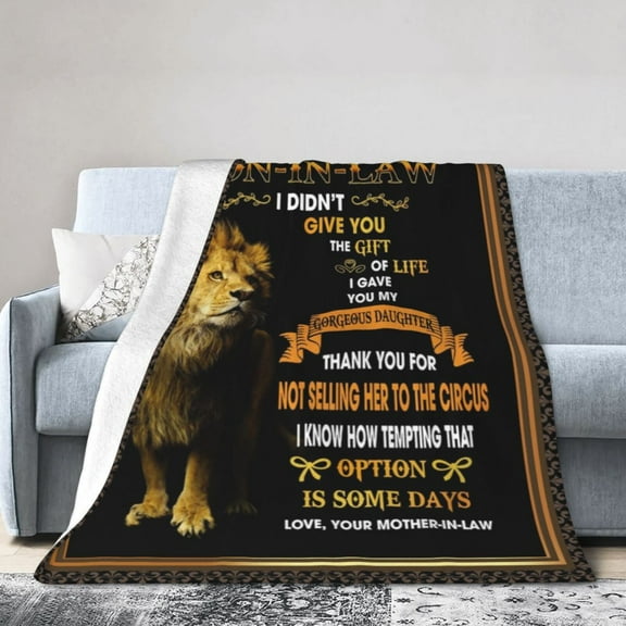 Wijzvio Gifts For My Son-In-Law Throw Blanket Soft Fuzzy Fleece Blanket For Couch Bed Living Room Decoration 50"X40"