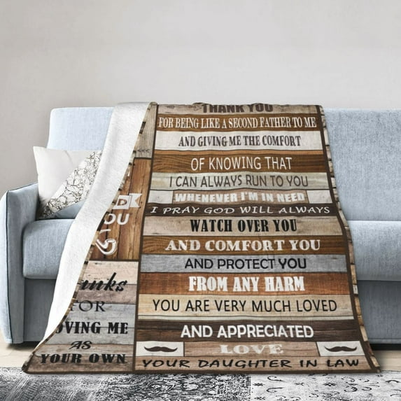 Wijzvio Gifts From Daughter Throw Blanket Soft Fuzzy Fleece Blanket For Couch Bed Living Room Decoration 80"X60"