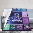 thumbnail image 1 of Wijzvio Happy 19th Birthday Throw Blanket Soft Fuzzy Fleece Blanket For Couch Bed Living Room Decoration 80"X60", 1 of 9
