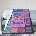 thumbnail image 1 of Wijzvio Happy Retirement Throw Blanket Soft Fuzzy Fleece Blanket For Couch Bed Living Room Decoration 50"X40", 1 of 9