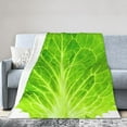 thumbnail image 1 of Wijzvio Lettuce Vegetable Throw Blanket Soft Fuzzy Fleece Blanket For Couch Bed Living Room Decoration 60"X50", 1 of 9