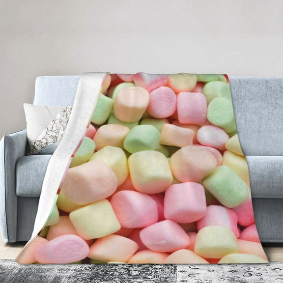 Wijzvio Marshmallow Throw Blanket Soft Fuzzy Fleece Blanket For Couch Bed Living Room Decoration 40"X30"