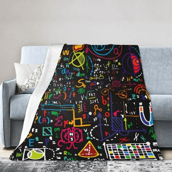 Wijzvio Maths Equations Throw Blanket Soft Fuzzy Fleece Blanket For Couch Bed Living Room Decoration 40"X30"