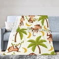 thumbnail image 1 of Wijzvio Monkey Throw Blanket Soft Fuzzy Fleece Blanket For Couch Bed Living Room Decoration 40"X30", 1 of 9