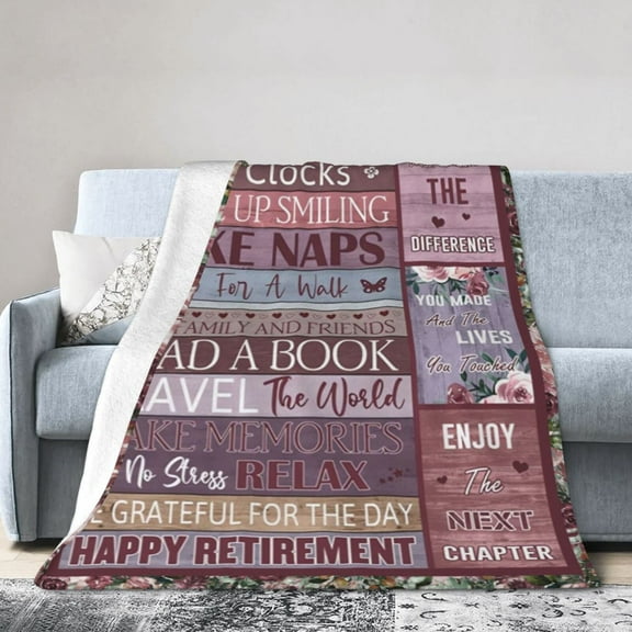 Wijzvio Retirement Rules To Retirees Throw Blanket Soft Fuzzy Fleece Blanket For Couch Bed Living Room Decoration 40"X30"