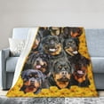 thumbnail image 1 of Wijzvio Rottweiler Dog Throw Blanket Soft Fuzzy Fleece Blanket For Couch Bed Living Room Decoration 50"X40", 1 of 9