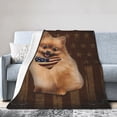 thumbnail image 1 of Wijzvio Springer Spaniel Dog With Vintage American Flag Throw Blanket Soft Fuzzy Fleece Blanket For Couch Bed Living Room Decoration 60"X50", 1 of 9