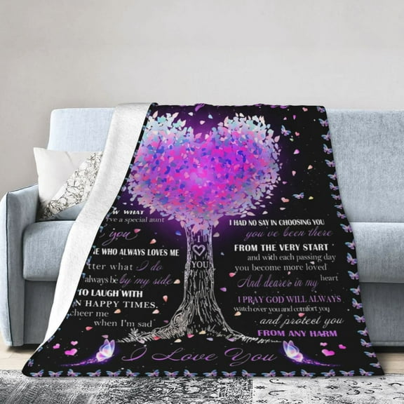 Wijzvio To My Aunt Throw Blanket Soft Fuzzy Fleece Blanket For Couch Bed Living Room Decoration 40"X30"