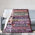 thumbnail image 1 of Wijzvio To My Bonus Daughter Throw Blanket Soft Fuzzy Fleece Blanket For Couch Bed Living Room Decoration 80"X60", 1 of 9
