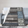 thumbnail image 1 of Wijzvio To My Brother Throw Blanket Soft Fuzzy Fleece Blanket For Couch Bed Living Room Decoration 60"X50", 1 of 9
