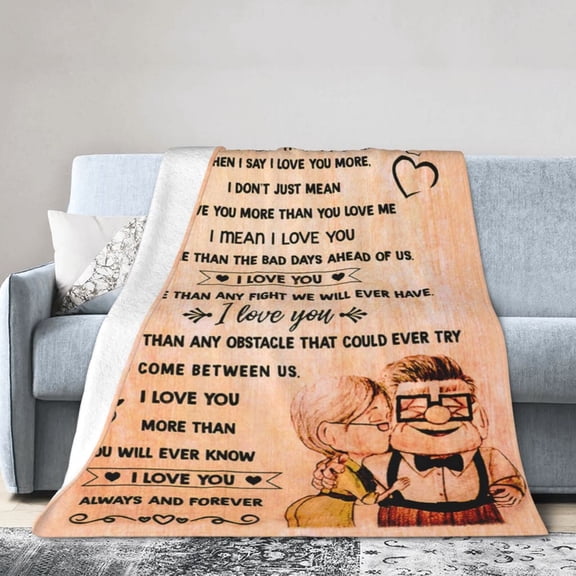 Wijzvio To My Man Throw Blanket Soft Fuzzy Fleece Blanket For Couch Bed Living Room Decoration 60"X50"