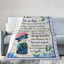 Wijzvio To My Sister-In-Law Throw Blanket Soft Fuzzy Fleece Blanket For Couch Bed Living Room Decoration 40"X30"