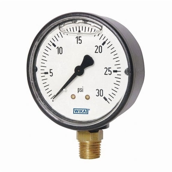 Wika Compound Gauge ,2-1/2" Dial Size,Bottom 113.13.25.3030.L