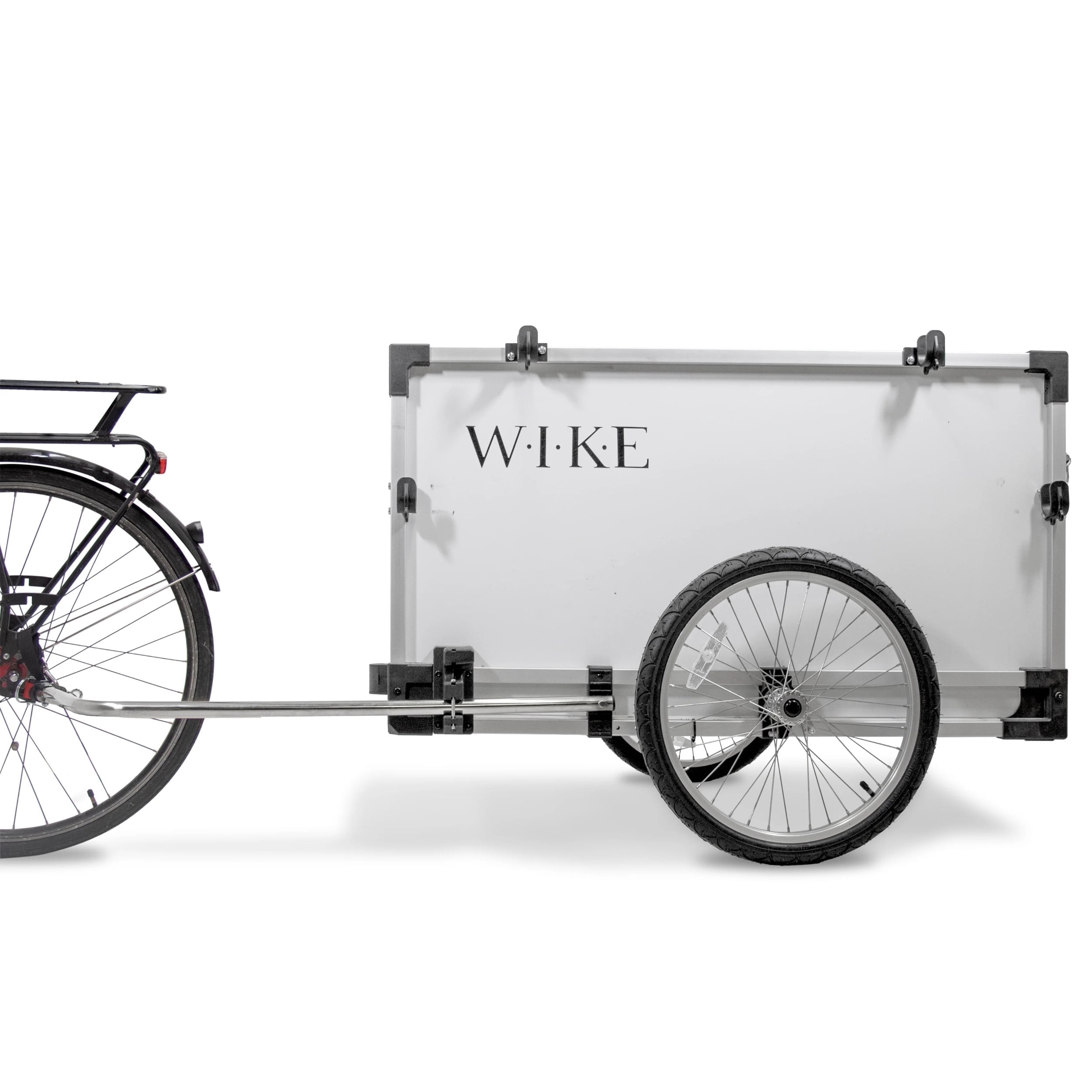 Wike Aluminum Landscaping Utility Cargo Bike Trailer with Wheels