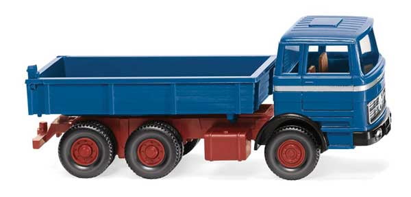 Wiking HO Scale Vehicle/Car 1971-1974 Mercedes Benz Tipper Dump Truck(Red/Blue)