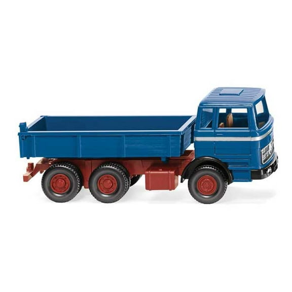 Wiking HO Scale Vehicle/Car 1971-1974 Mercedes Benz Tipper Dump Truck(Red/Blue)