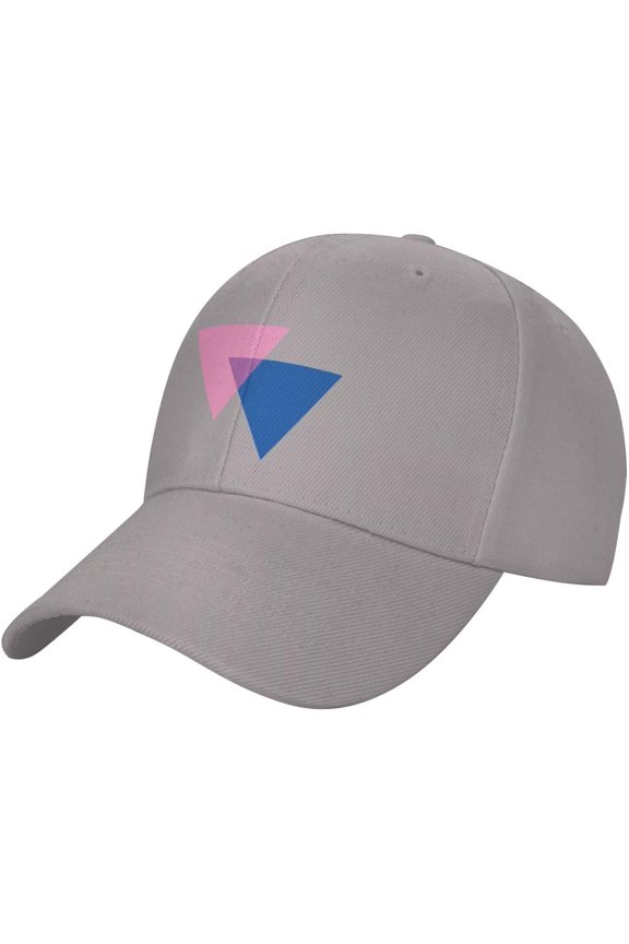 Wikjxiz Bisexual Pride Triangles in Pride Hat Black Baseball Cap Men Women Adjustable Sports Sunhat Classic Dad Hat