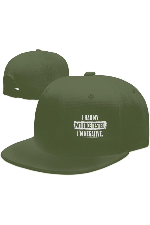 Wikjxiz I Had My Patience Tested I'm Negative Hats for Men Women Adjustable Flat Bill Brim Trucker Hats